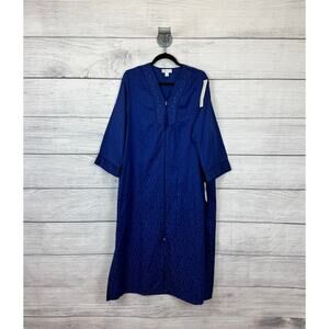 Miss Elaine Women's Blue Floral Paisley Mumu Night Gown Size Medium